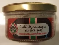 Mängden socker i Pâté de campagne au foie gras
