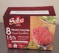 Mängden socker i 8 steaks hachés façon bouchère