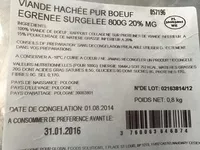 Mängden socker i Egrené de boeuf