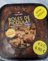 Mängden socker i Boles de picolat