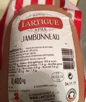 Mängden socker i Lartigue & Fils, Jambonneau, le paquet de