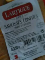 Mängden socker i Lartigue & Fils, Saucisses confites au piment, le paquet de 3