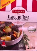 Mängden socker i Daube de toro Pommes de terre et carottes