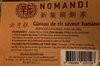 Mängden socker i Gâteau de riz saveur banane