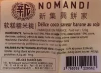 Mängden socker i Délice coco saveur banane au soja