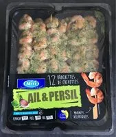 Mängden socker i Brochettes de crevettes sauce ail et persil