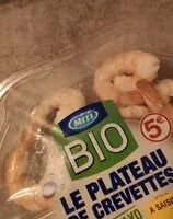 Mängden socker i Crevettes bio partiellement décortiquées cuites