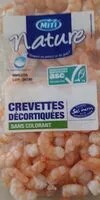 Mängden socker i Crevettes décortiquées