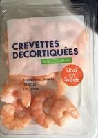 Mängden socker i Crevettes decortiquées