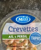 Mängden socker i Crevettes décortiquées ail et persil