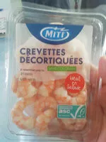 Mängden socker i crevettes decortiquer