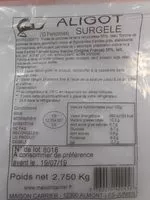 Mängden socker i Aligot Surgelé