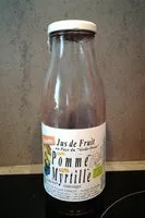 Mängden socker i Jus de fruits pommes myrtilles