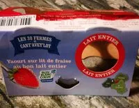 Mängden socker i Yaourt sur lit de fraise au bon lait entier