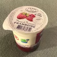 Mängden socker i Yaourt fermier sur lit de framboise