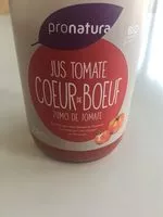 Mängden socker i Jus de tomate Coeur de Boeuf