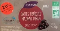 Mängden socker i Dattes fraîches mazafati d'Iran