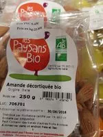 Mängden socker i Amandes décortiquées