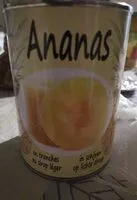 Mängden socker i Ananas en tranches au sirop léger