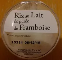 Mängden socker i Riz au Lait & purée de Framboise