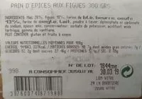 Mängden socker i Pain d'épices aux figues