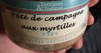 Mängden socker i Pate de campagne aux myrtilles