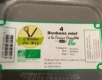 Mängden socker i Bonbons miel à la farine complète