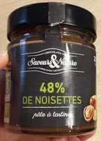 Mängden socker i 48% de noisettes