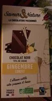 Mängden socker i Chocolat noir gingembre confit