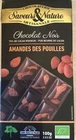 Mängden socker i Chocolat noir - Amandes des Pouilles