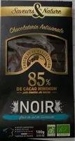 Mängden socker i Chocolat noir 85% fleur de sel de guérande