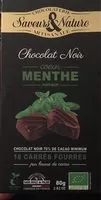 Mängden socker i Chocolat noir coeur menthe poivrée