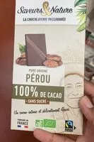 Mängden socker i Chocolat noir Pérou 100% cacao