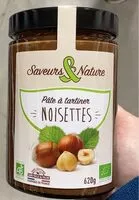 Mängden socker i Pâte a tartiner noisettes