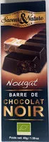 Mängden socker i Barre de chocolat noir nougat bio
