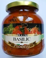 Mängden socker i Sauce tomate à l'huile d'olive Basilic