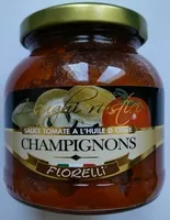 Mängden socker i Sauce tomate à l'huile d'olive Champignons