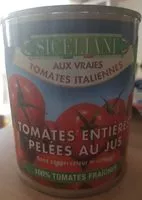 Mängden socker i Tomates entières pelées au jus