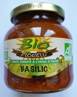 Mängden socker i Sauce tomate à l'huile d'olive Basilic bio