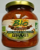 Mängden socker i Sauce tomate à l'huile d'olive légumes du soleil