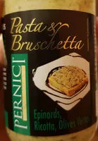 Mängden socker i Pasta & Bruschetta épinards, Ricotta, Olives Vertes