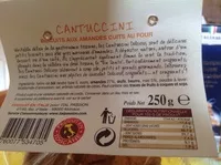 Mängden socker i Cantuccini