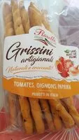Mängden socker i Grissini Artigianali TOMATE OIGNON PAPRIKA