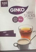 Mängden socker i Ginko Mini Sticks édulcorant Cristal 100 sticks 80 g