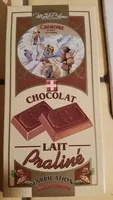Mängden socker i Chocolat lait praliné