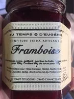 Mängden socker i Confirureextra artisanale Framboise