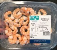 Mängden socker i Queues de crevettes décortiquées cuites