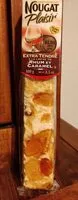 Mängden socker i Nougat Extra tendre rhum et caramel