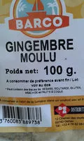 Mängden socker i gingembre moulu