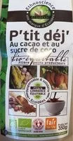 Mängden socker i P'tit déj' au cacao et au sucre de coco